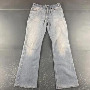 VTG JCPenny Plain Pocket Jeans 32x33 Light Blue Bootcut Smoke Rise Whiskered